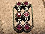 Vegas Nights Dark Pink Crystal Rectangle