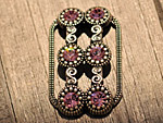 Vegas Nights Light Pink Crystal Rectangle